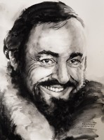 Retrato de Luciano Pavarotti